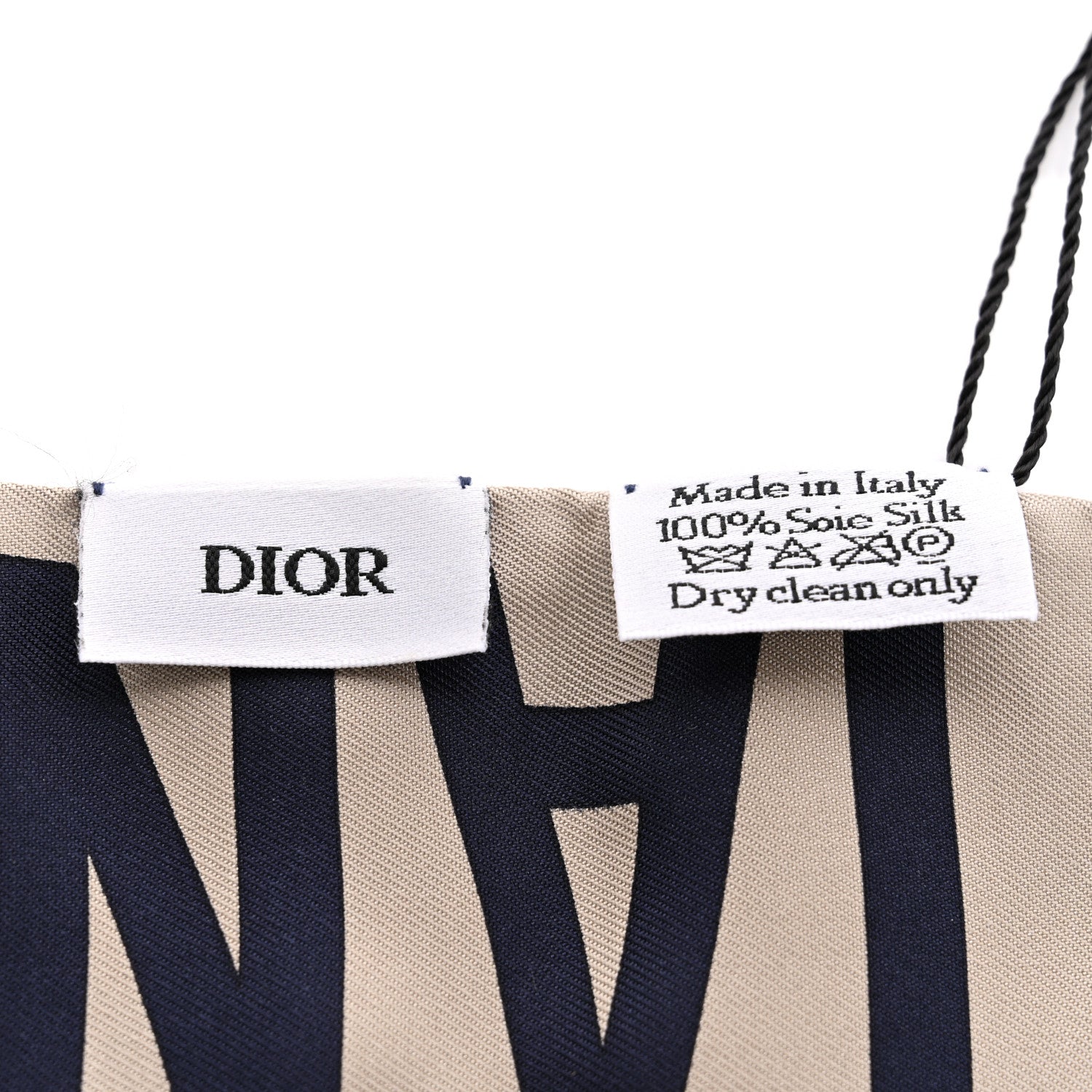 Christian Dior Silk Oblique Mitzah Scarf Bleu Marine 1830737