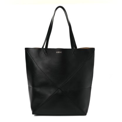 Loewe Shiny Calfskin Large Puzzle Fold Tote Black 1 of 9
