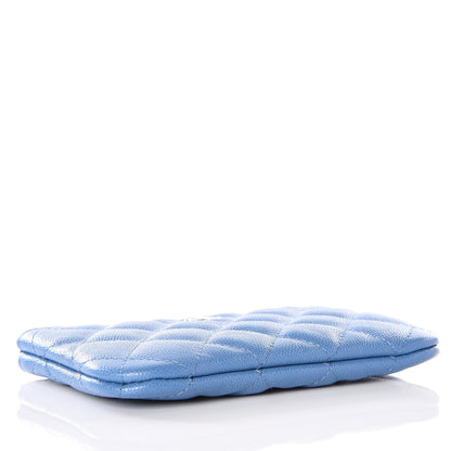 Chanel Caviar Quilted Small Cosmetic Case Blue 3 of 10