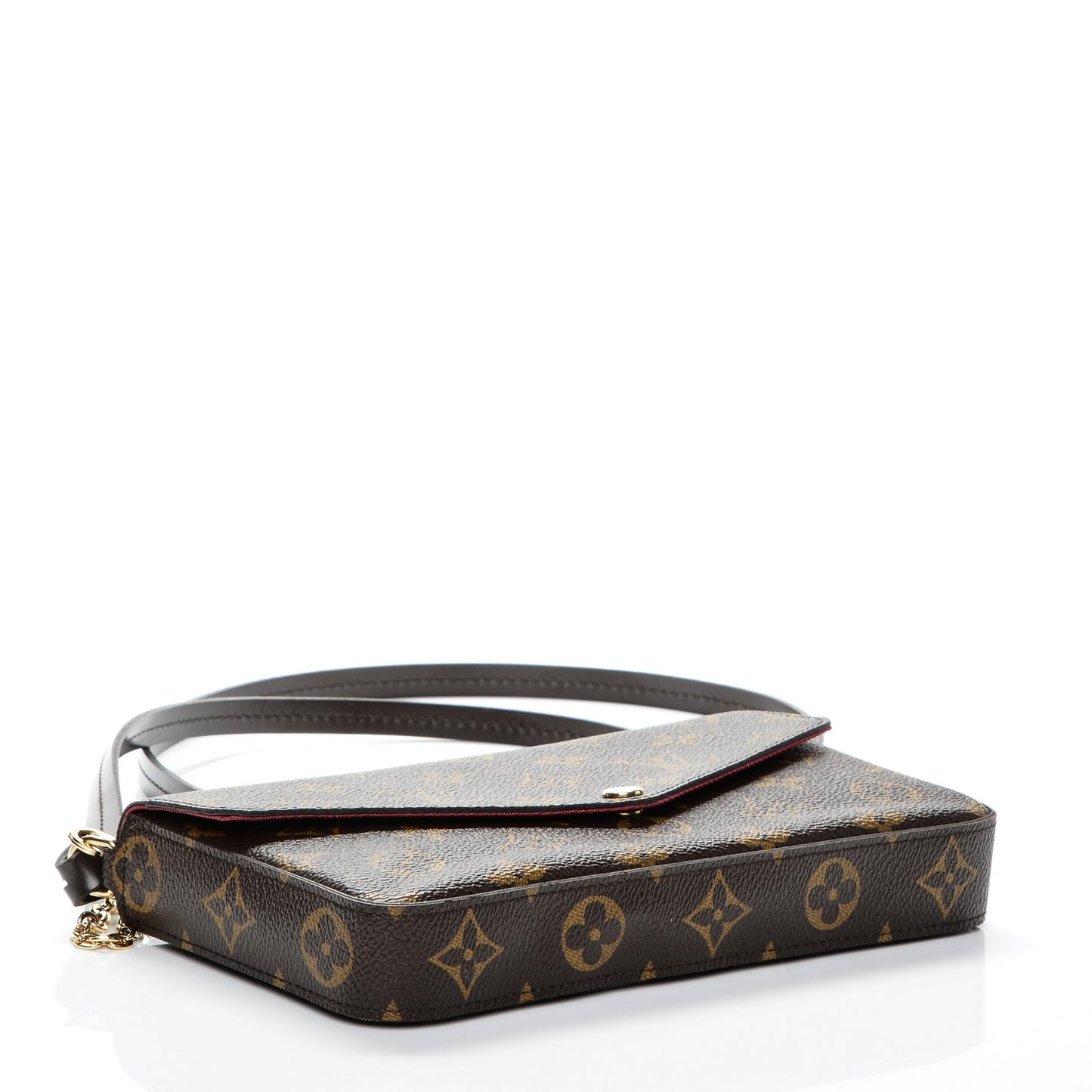 Monogram Pochette Felicie Chain Wallet Fuchsia