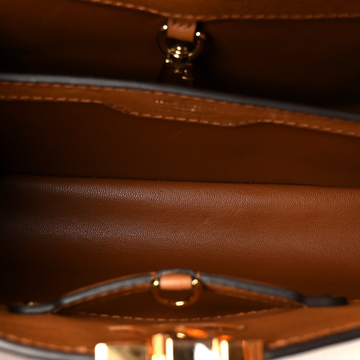 Ostrich Capucines BB Cognac