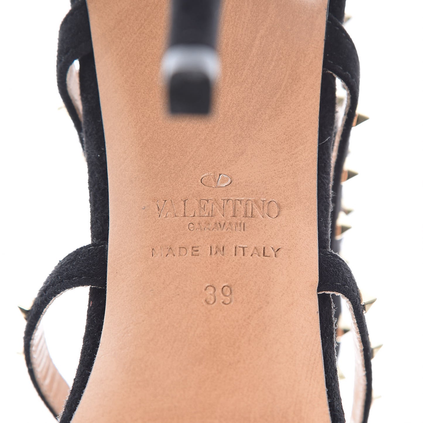 Suede Lovestud Caged 105mm Sandals 39 Black