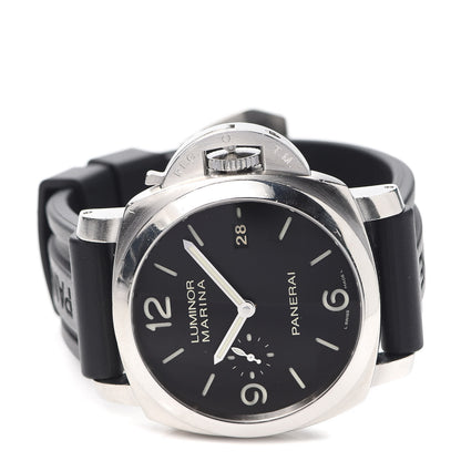 Panerai Stainless Steel Rubber 44mm Luminor Marina Manual Winding Watch Black PAM00312 2 of 4