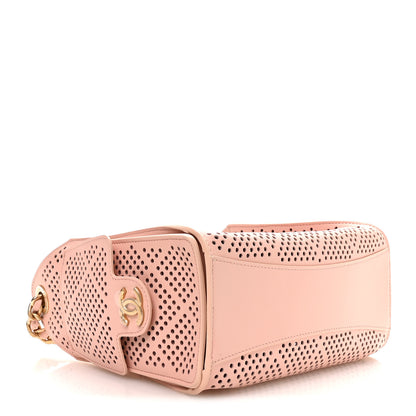 Chanel Perforated Calfskin Quilted Mini Chanel 25 Handbag Light Pink 3 of 10