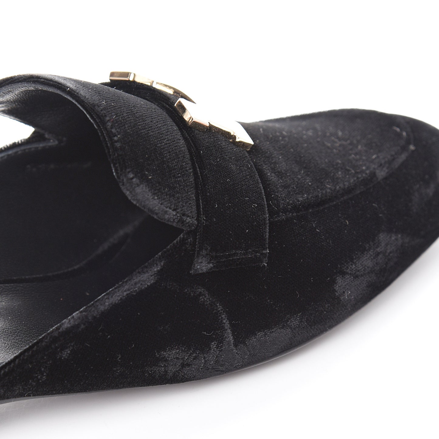 Velvet Trocadero Mule 38 Black