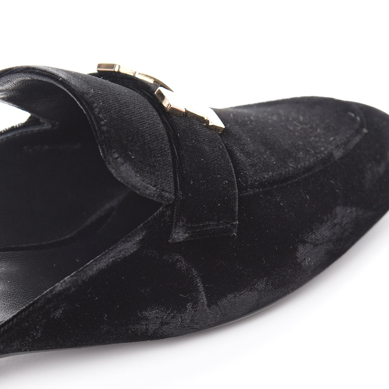 Hermes Velvet Trocadero Mule 38 Black 5 of 9