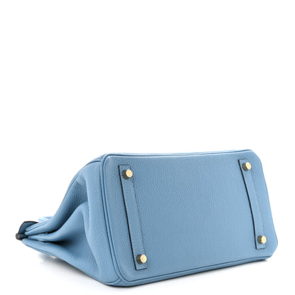 Hermes Togo BIRKIN 30 Bleu Azur 4 of 10