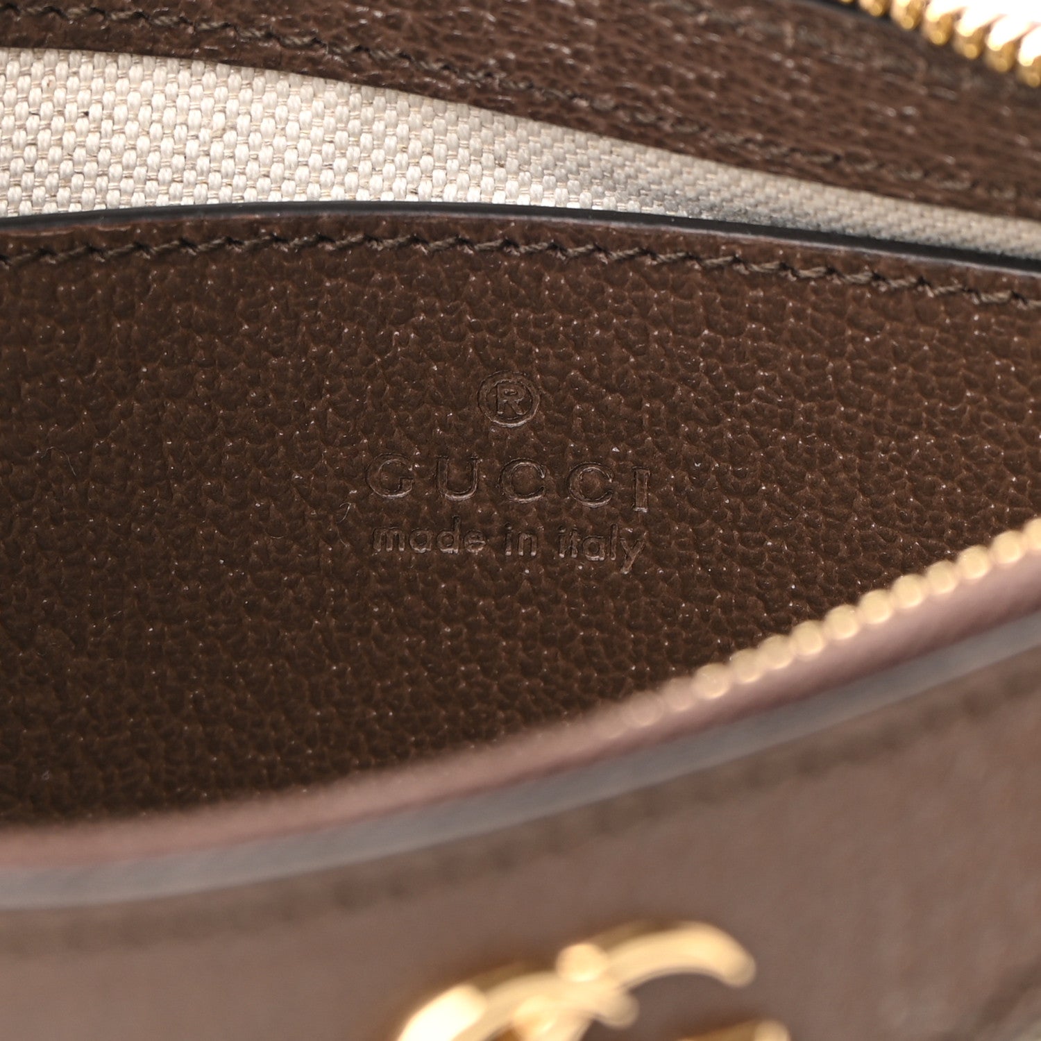 Gucci GG Supreme Monogram Textured Dollar Calfskin Small Ophidia Hobo Beige Ebony New Acero 6 of 11