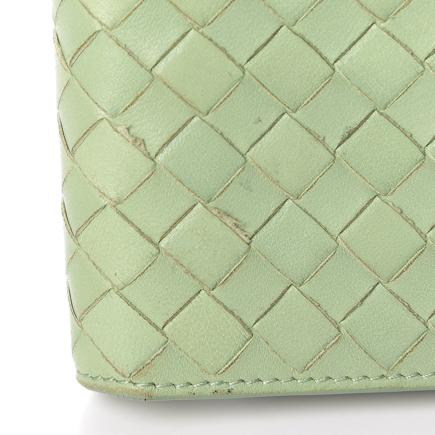 Nappa Intrecciato French Flap Wallet Green