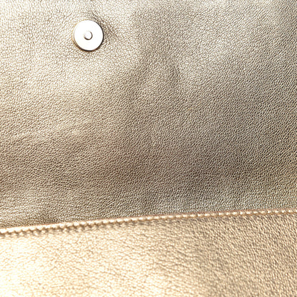 Saint Laurent Metallic Goatskin Small Belle De Jour Clutch Gold 13 of 15