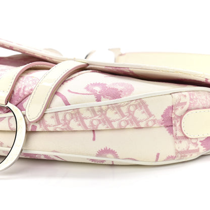 Christian Dior Monogram Floral Saddle Bag Pink 10 of 18