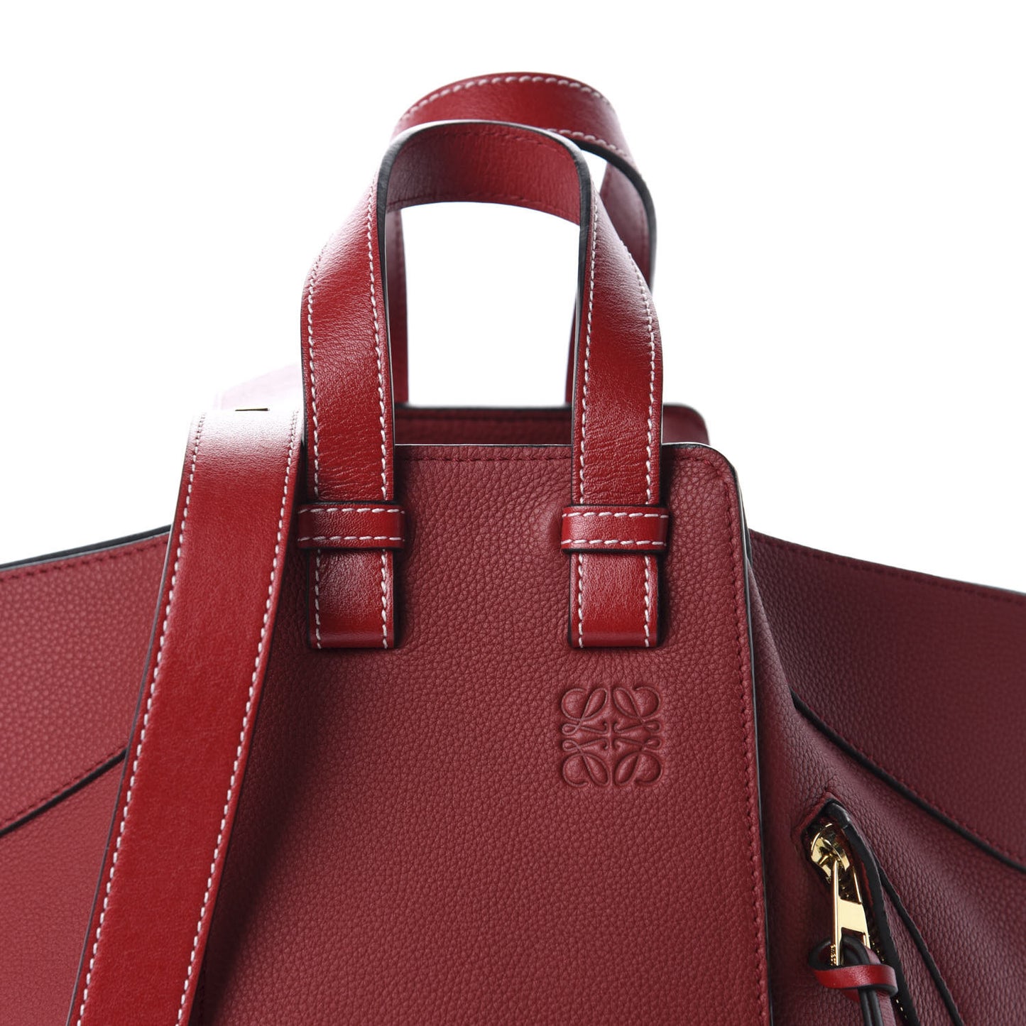 Calfskin Small Hammock Shoulder Bag Dark Red