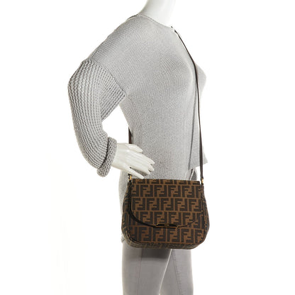 Fendi Zucca Vitello Artic Small Messenger Bag Tobacco Castagna 2 of 10