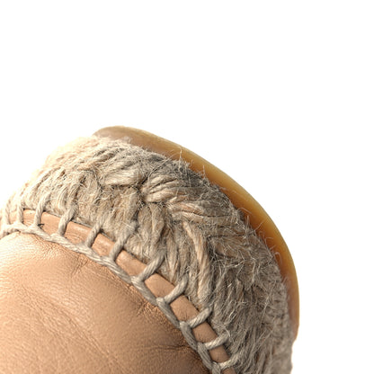Chanel Lambskin CC Espadrilles 38 Beige Black 9 of 10