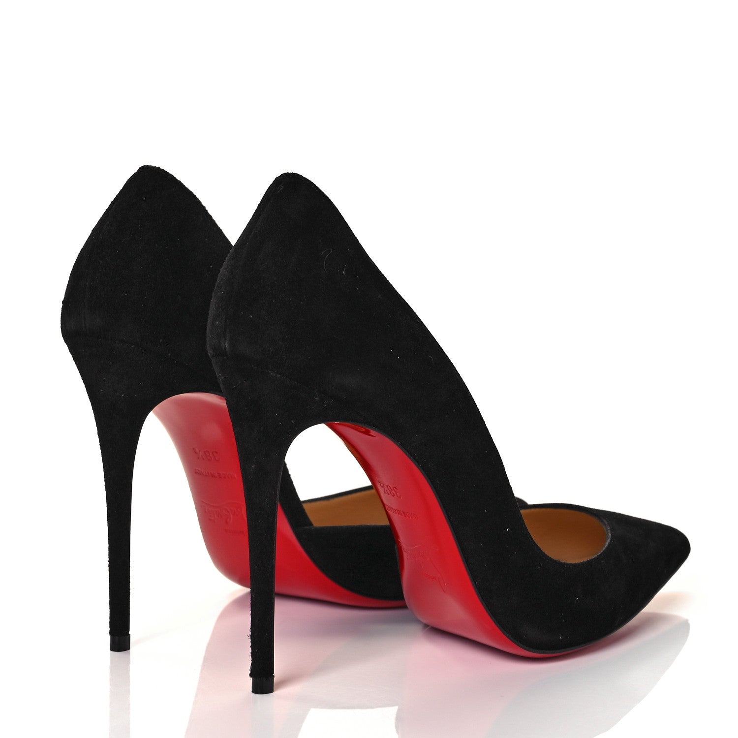Christian Louboutin Veau Velours Iriza 100 Pumps 38.5 Black 4 of 9