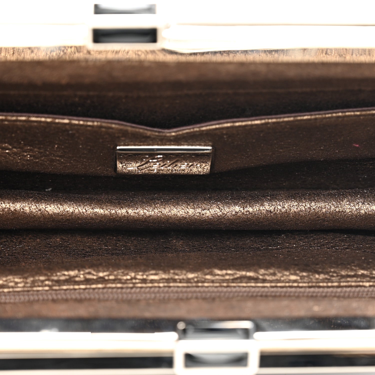 Judith Leiber Swarovski Crystal Minaudiere Clutch Black Gold 5 of 9