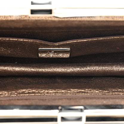 Judith Leiber Swarovski Crystal Minaudiere Clutch Black Gold 5 of 9