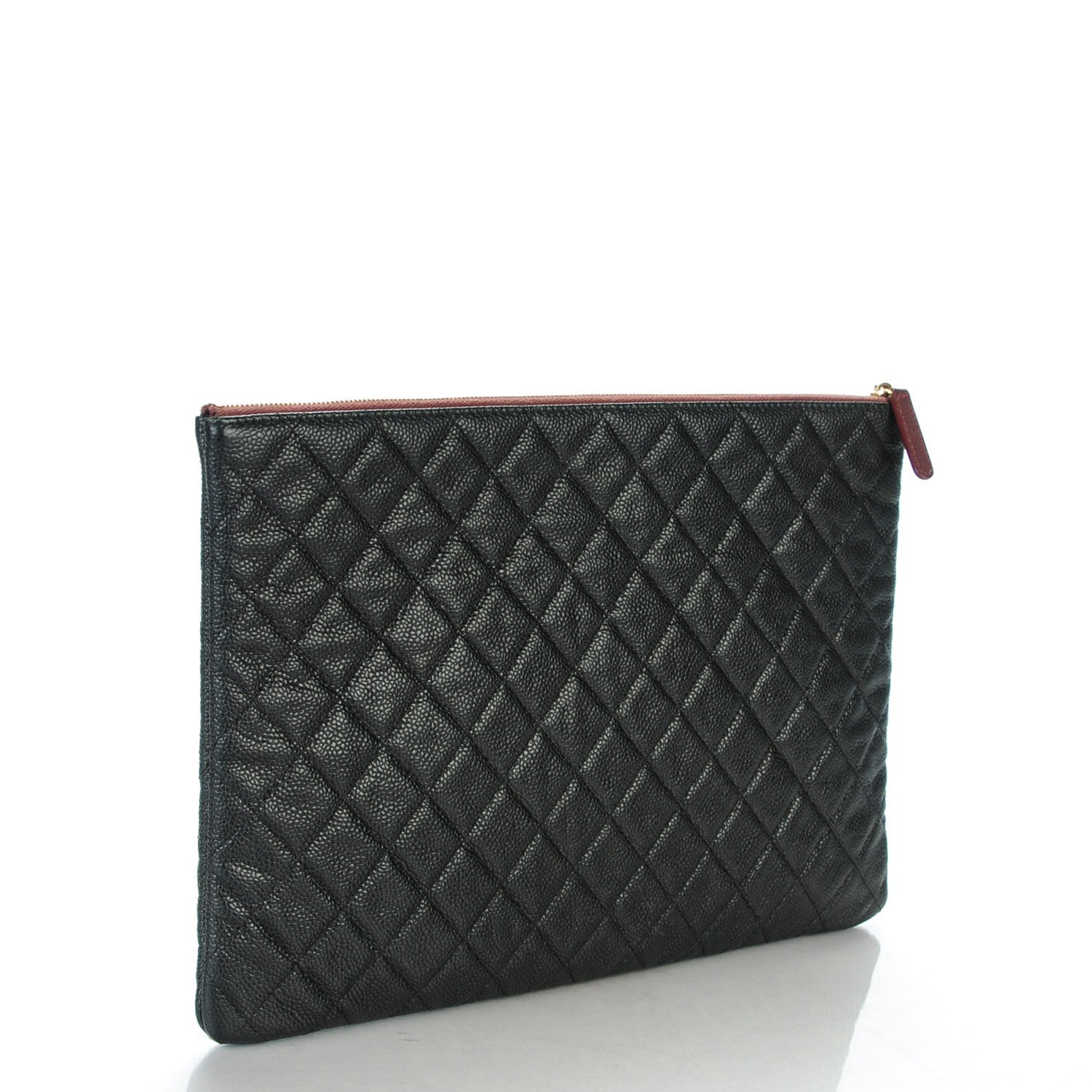 Chanel Caviar Quilted Large Cosmetic Case Black 3 of 7