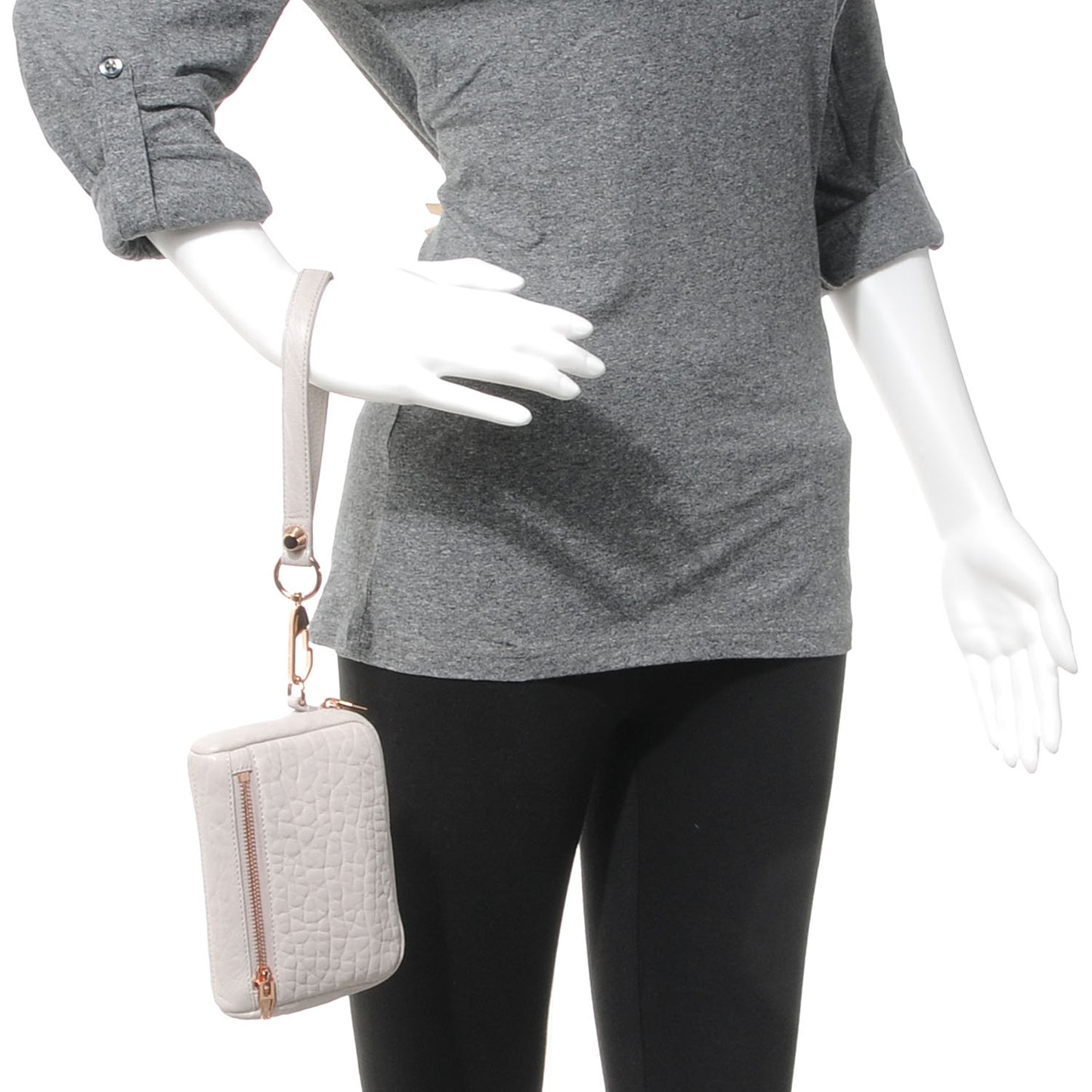 Pebbled Dumbo Leather Large Fumo Clutch Lilac