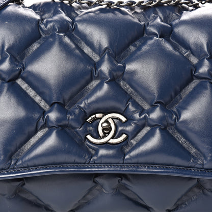Chanel Calfskin Quilted Large Chesterfield Flap Navy 8 of 16