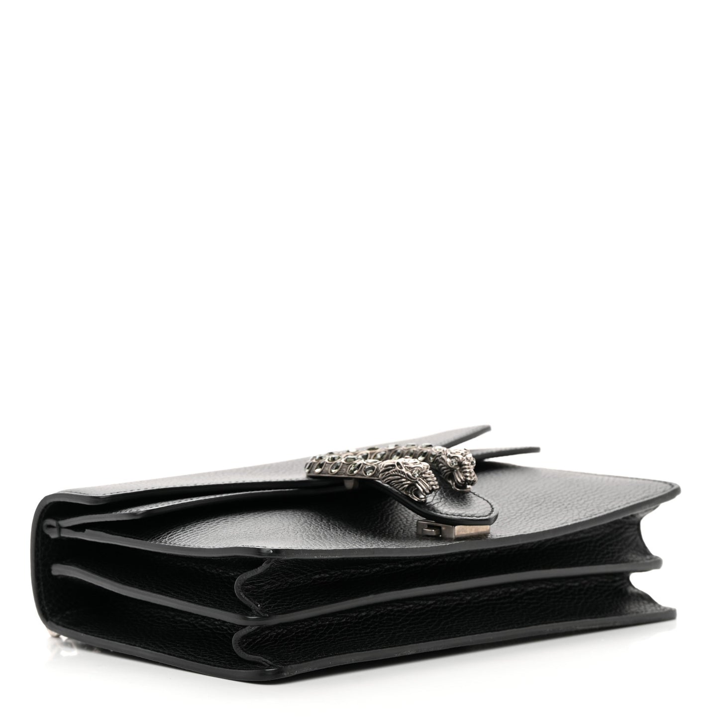 Pebbled Calfskin Small Dionysus Shoulder Bag Black