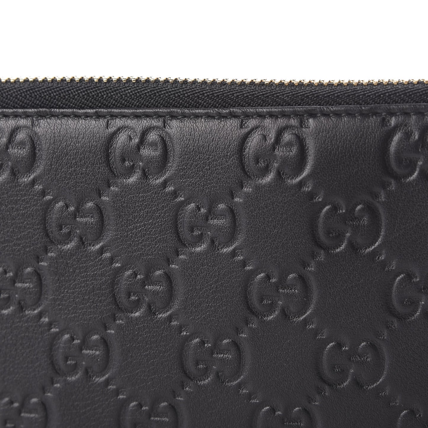 Guccissima Zip Around Travel Wallet Black
