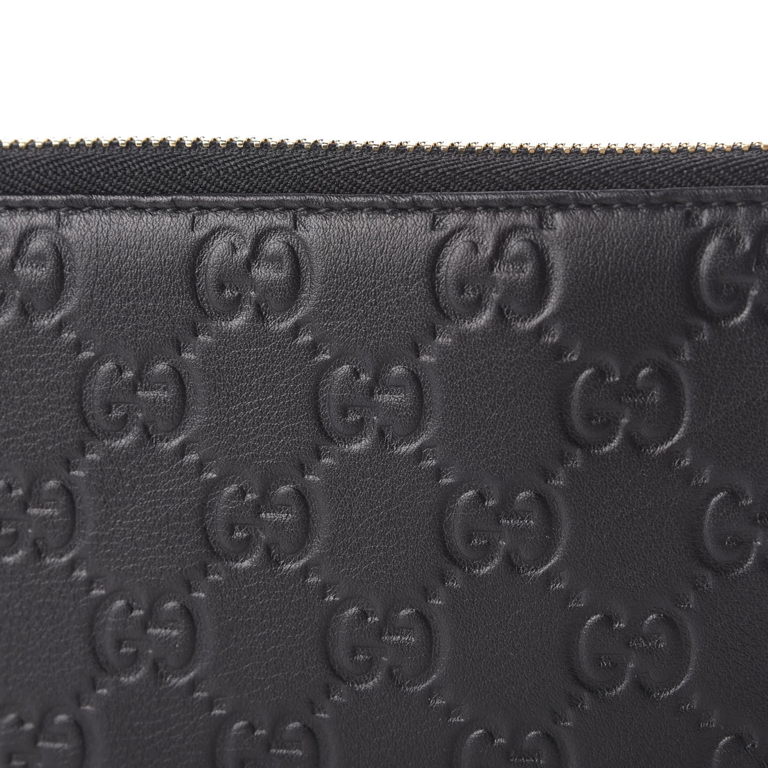 Gucci Guccissima Zip Around Travel Wallet Black 9 of 9