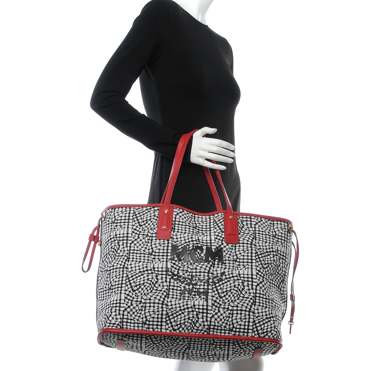 Visetos Large Liz Reversible Shopper Tote Ruby Red