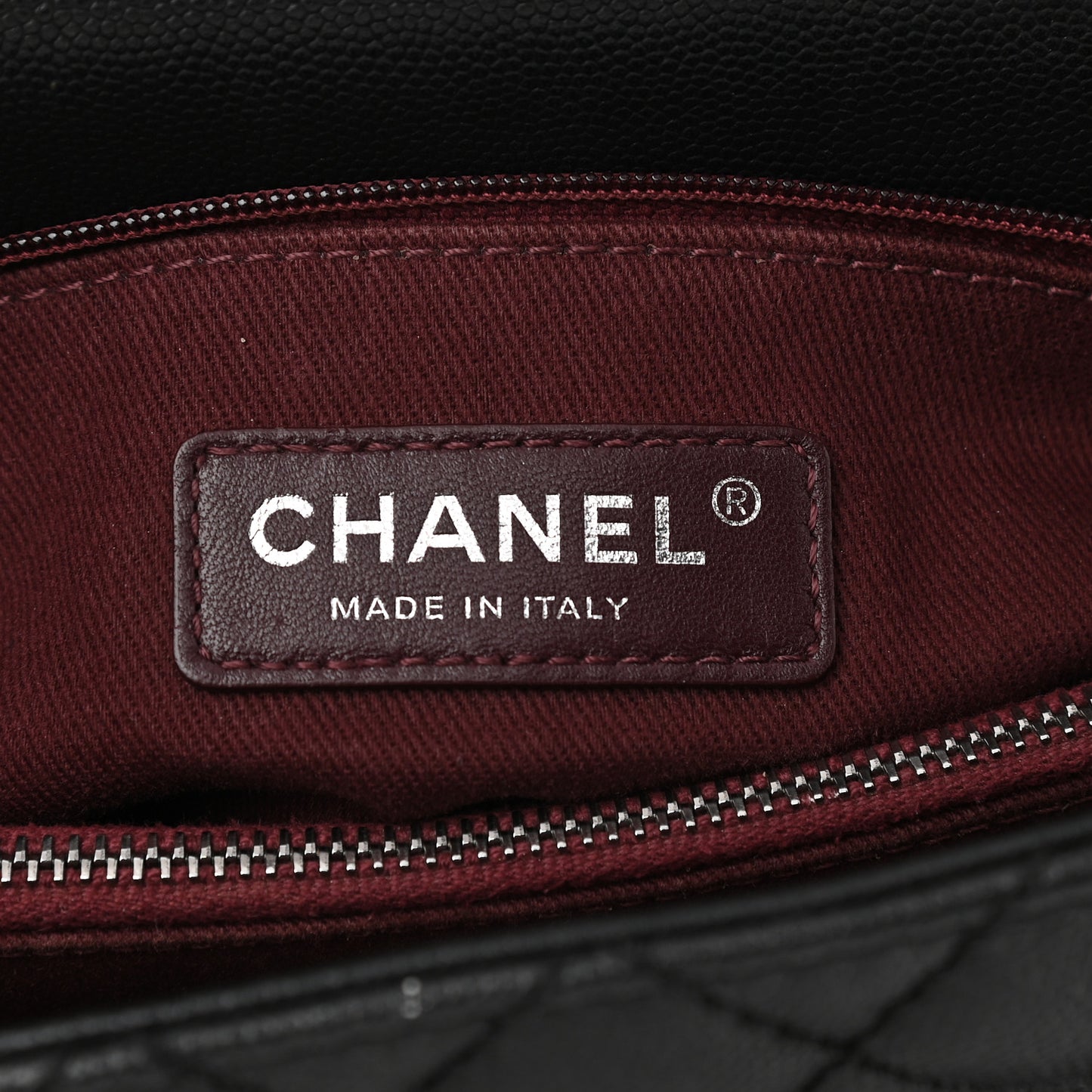Caviar Quilted Medium Coco Handle Flap Black