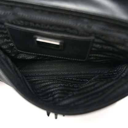Prada Re-Nylon Saffiano Triangle Shoulder Bag Black 5 of 10