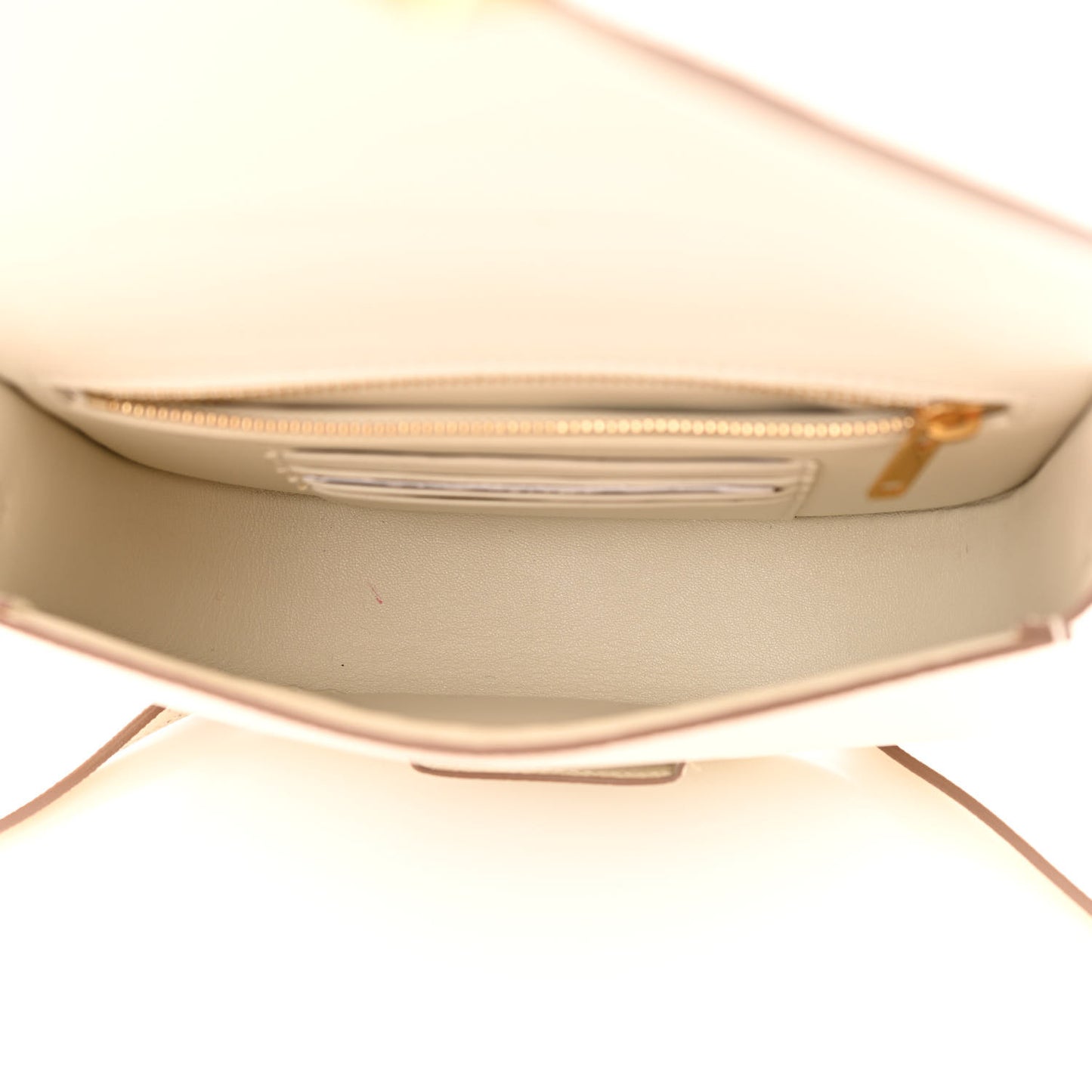 Grained Calfskin Small Trotteur White