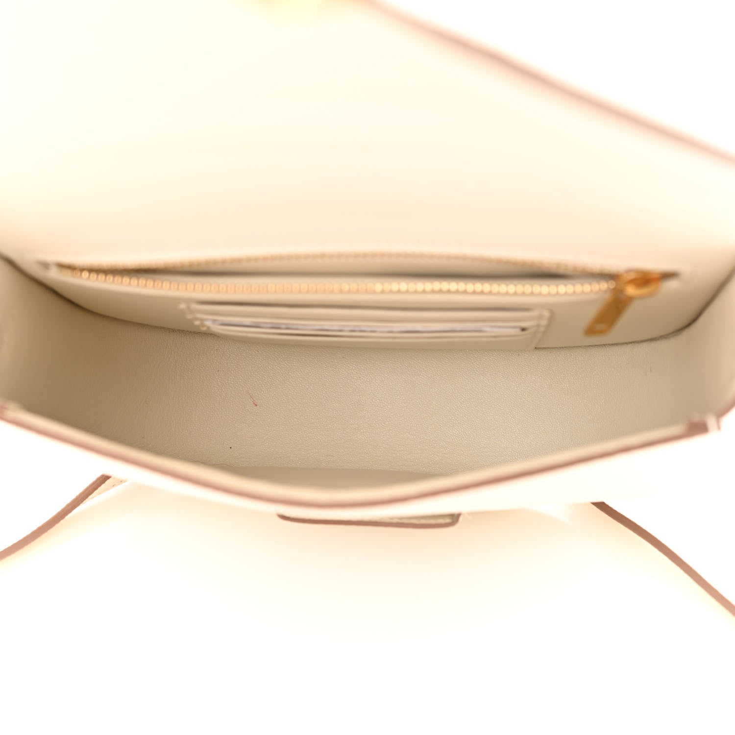 Celine Grained Calfskin Small Trotteur White 5 of 14
