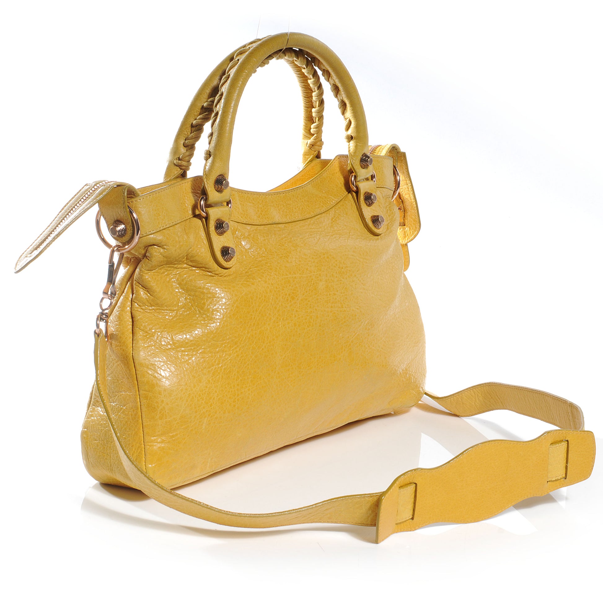 Balenciaga Agneau Giant 12 Rose Gold Hardware Town Moutarde 3 of 7