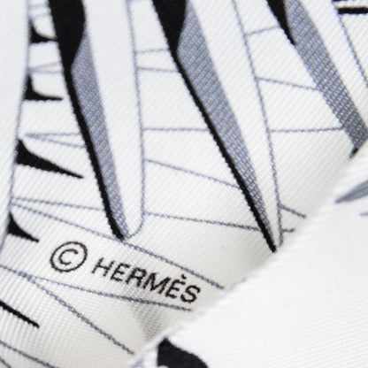 Hermes Silk Mythiques Phoenix Coloriages Twilly Blanc Noir Multicolor 4 of 4
