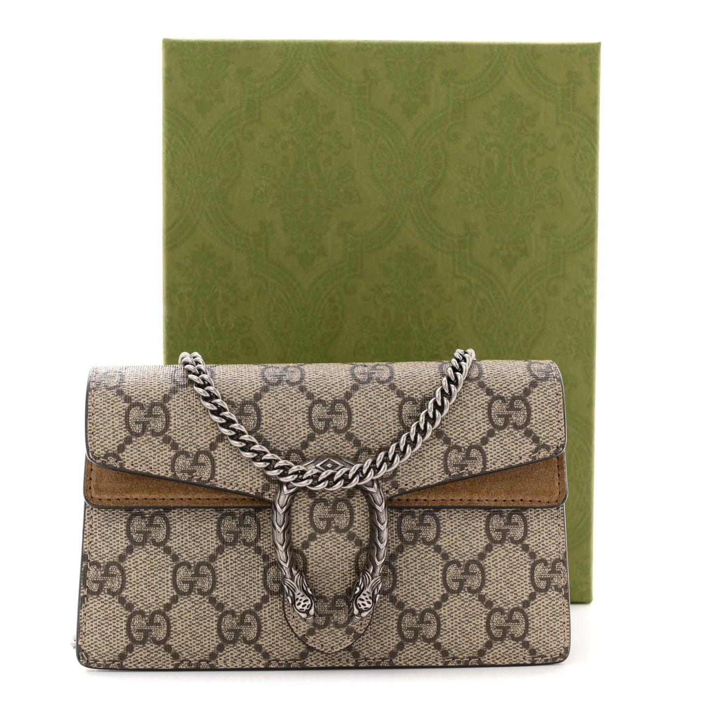 GG Supreme Monogram Super Mini Dionysus Shoulder Bag Taupe