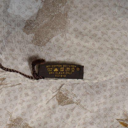 Louis Vuitton Cotton Linen Toile Etole De Louis Pareo Beige 7 of 7