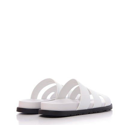 Hermes Calfskin Womens Ankara Sandals 40 White 4 of 10