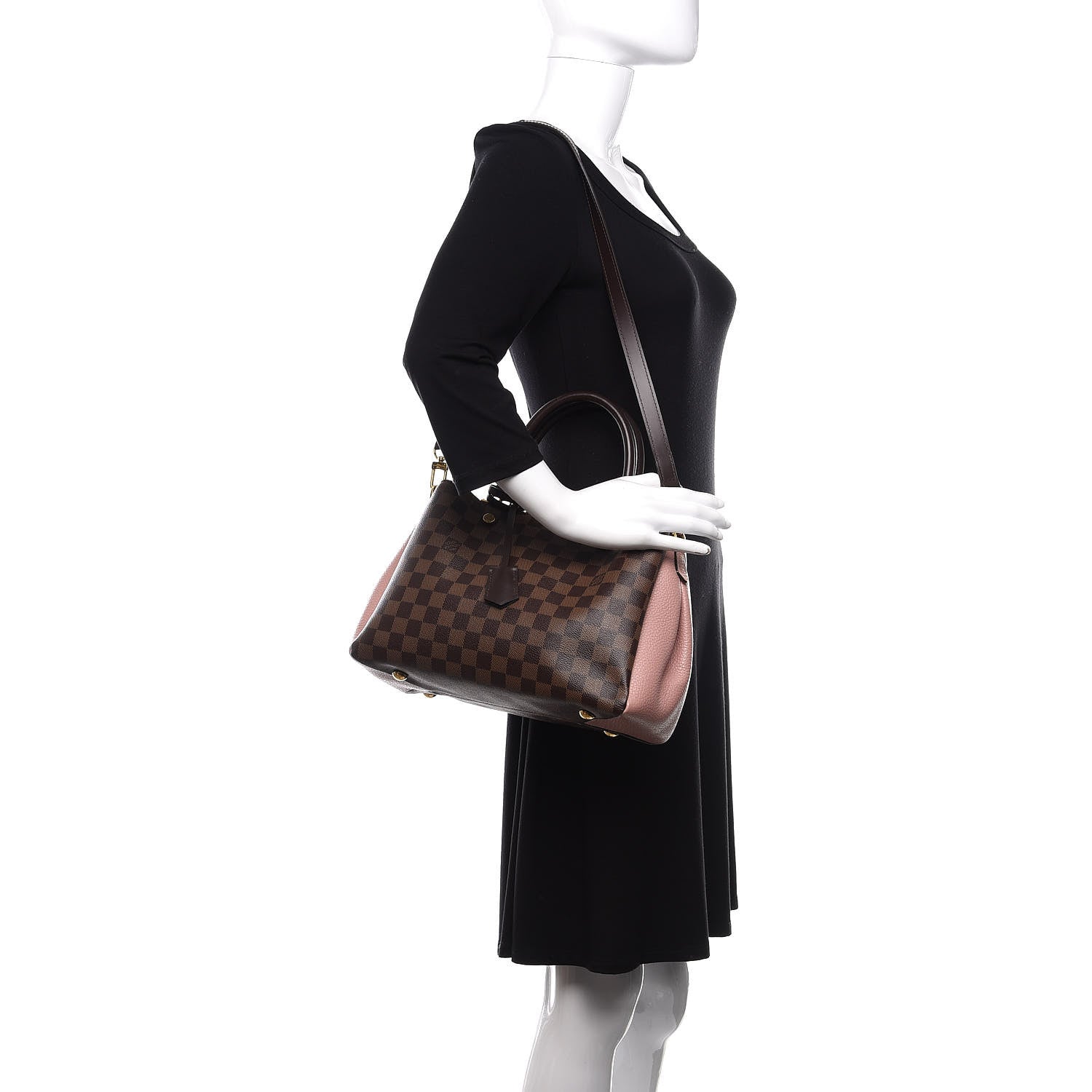 Louis Vuitton Damier Ebene Cuir Taurillon Brittany Magnolia 2 of 12