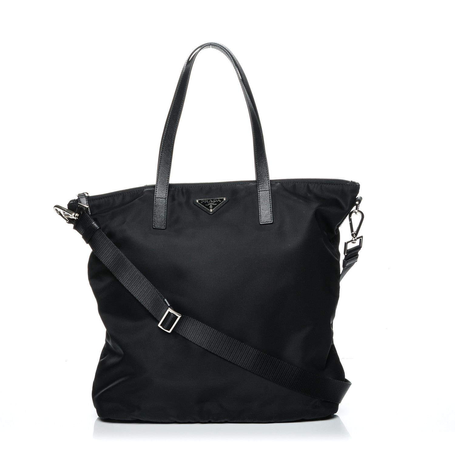 Prada Nylon Saffiano Vela Tote Black 1 of 7