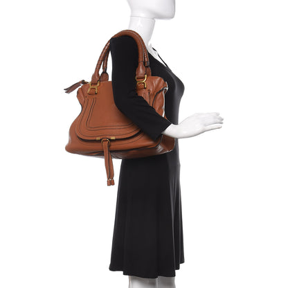 Chloe Calfskin Medium Marcie Satchel Tan 2 of 11