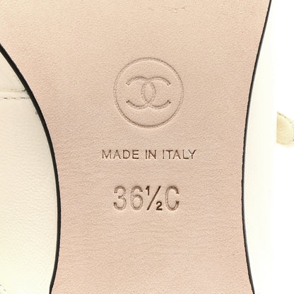 Chanel Lambskin Mary Jane Flats 36.5 White Black 6 of 11