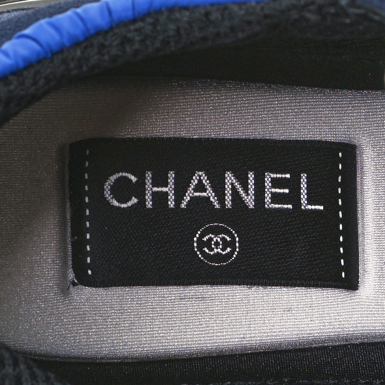 Chanel Suede Calfskin CC Sneakers 39 Blue Navy Dark Navy 8 of 10