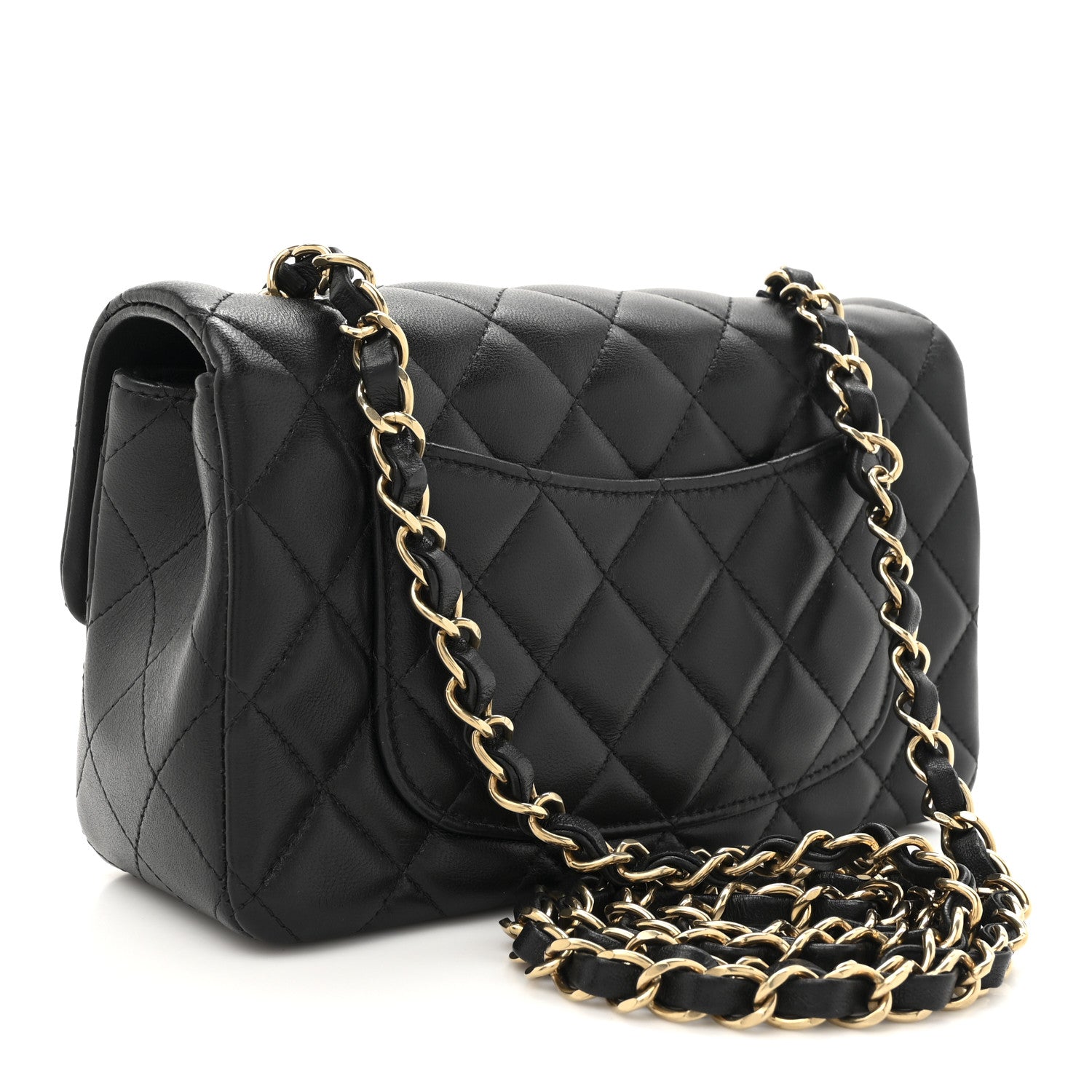 Chanel Lambskin Quilted Mini Rectangular Flap Black 3 of 11