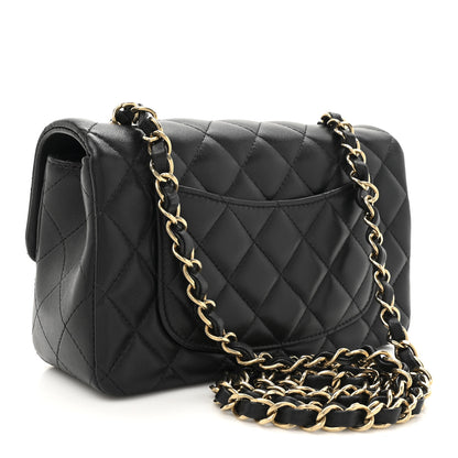 Chanel Lambskin Quilted Mini Rectangular Flap Black 3 of 11