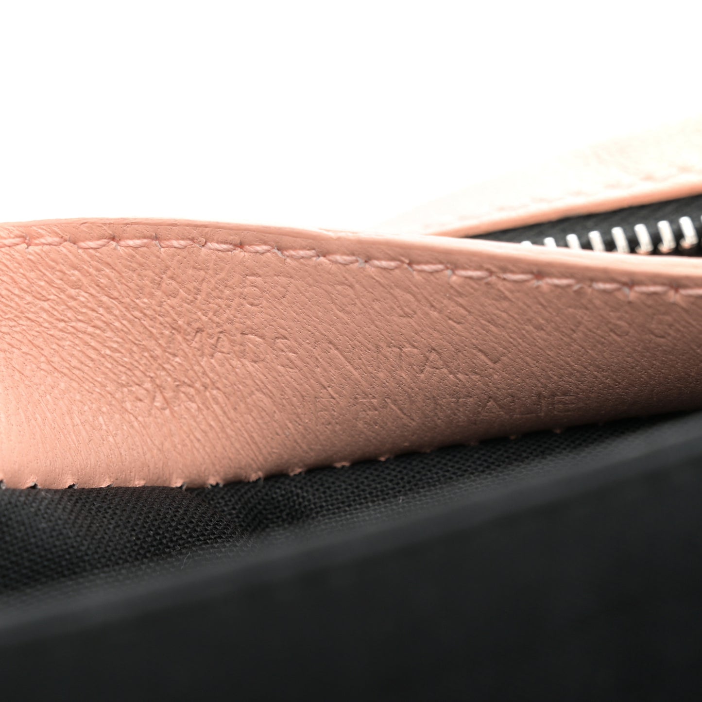 Chevre Silver Metallic Edge Hardware Envelope Clutch Rose Corail