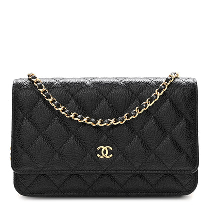 Chanel Caviar Quilted Wallet on Chain WOC Black 1 of 11