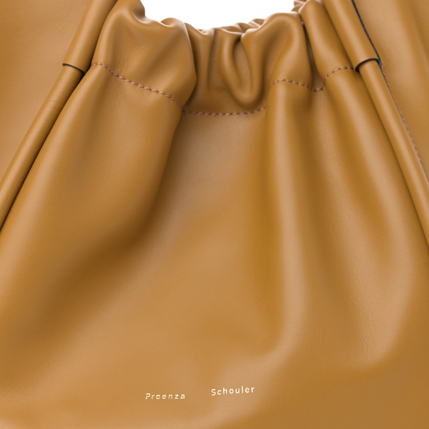 Calfskin Large Ruched Tote Tapenade
