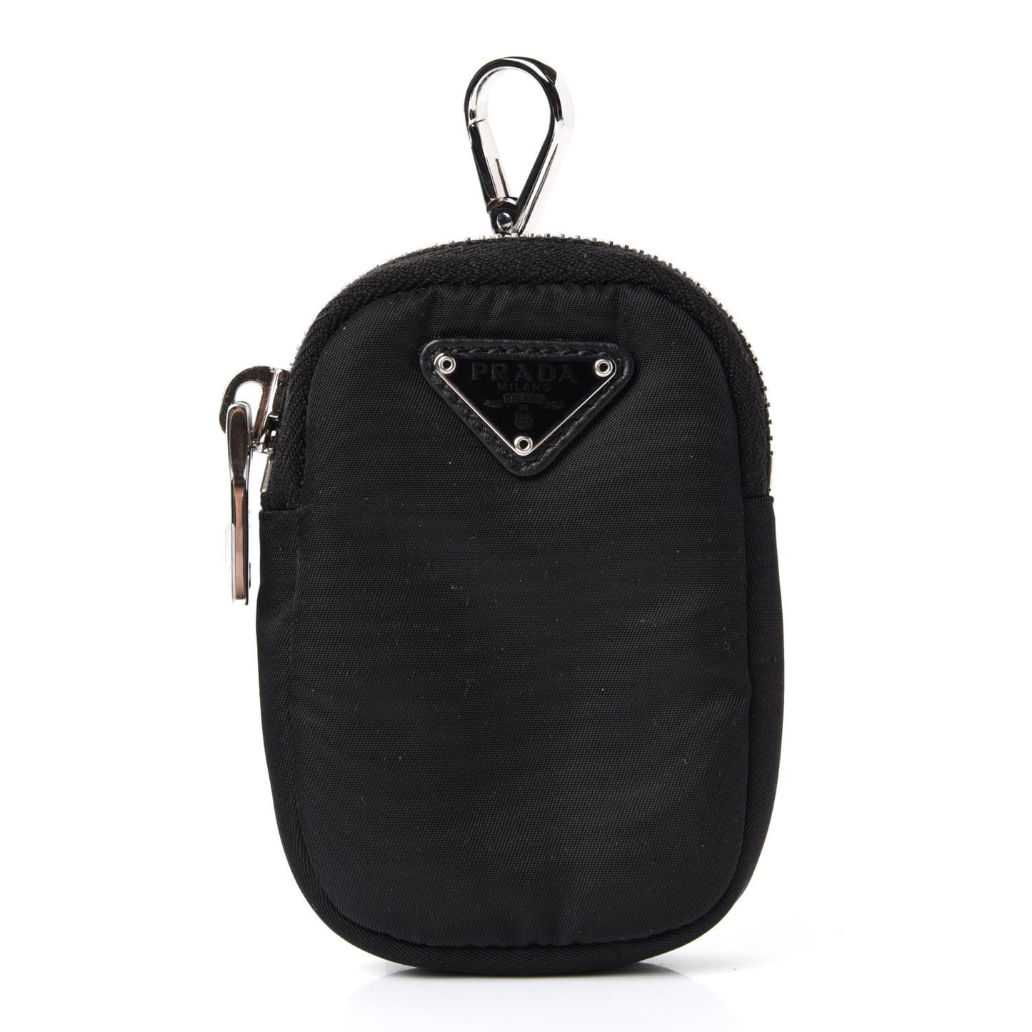 Re-Nylon Nappa Triangle Quilted Padded Double Handled Zip Pocket Tote Black