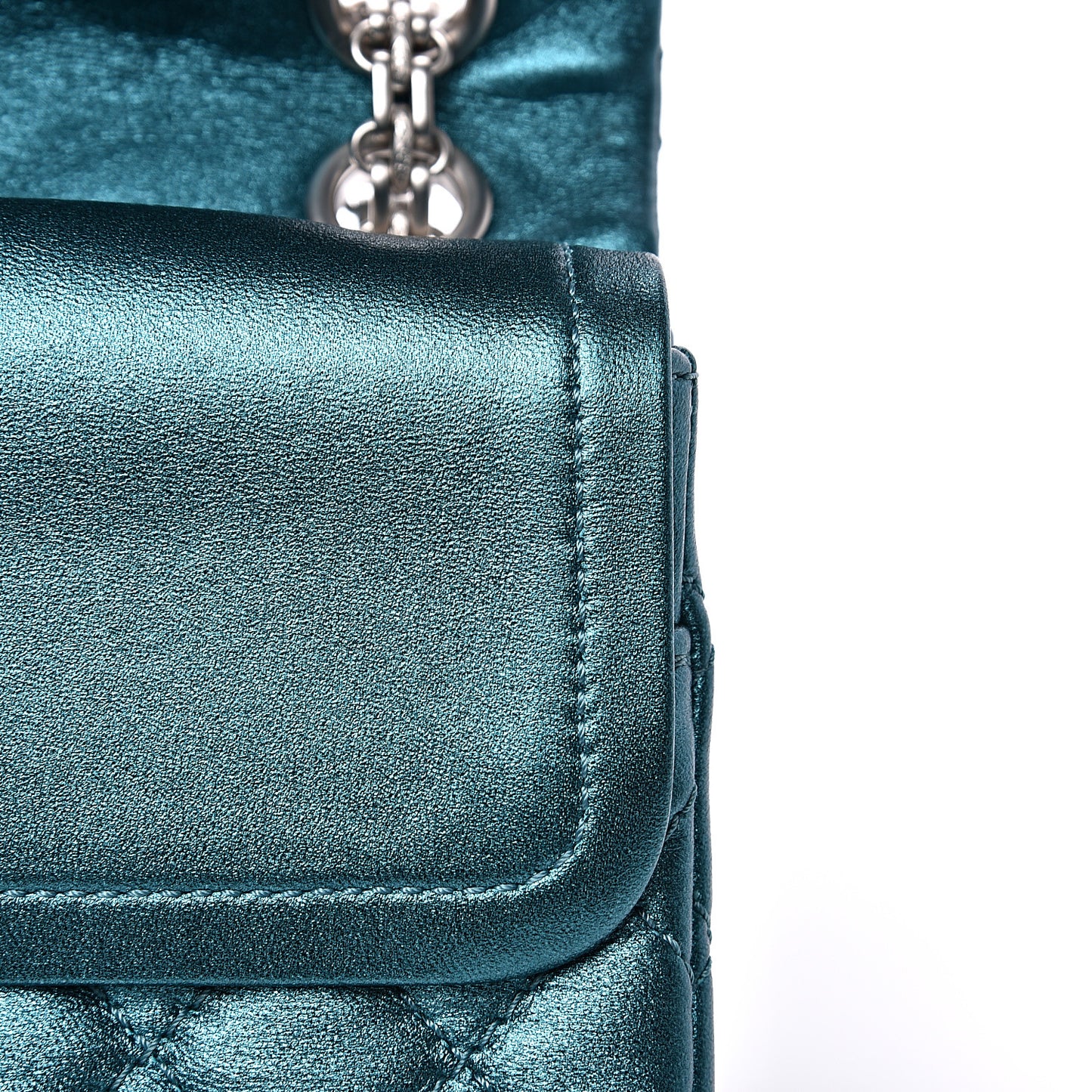 Metallic Calfskin 2.55 Reissue 225 Flap Turquoise