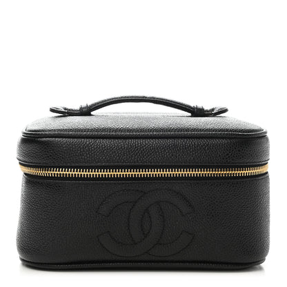 Chanel Caviar CC Vanity Cosmetic Case Black 1 of 7